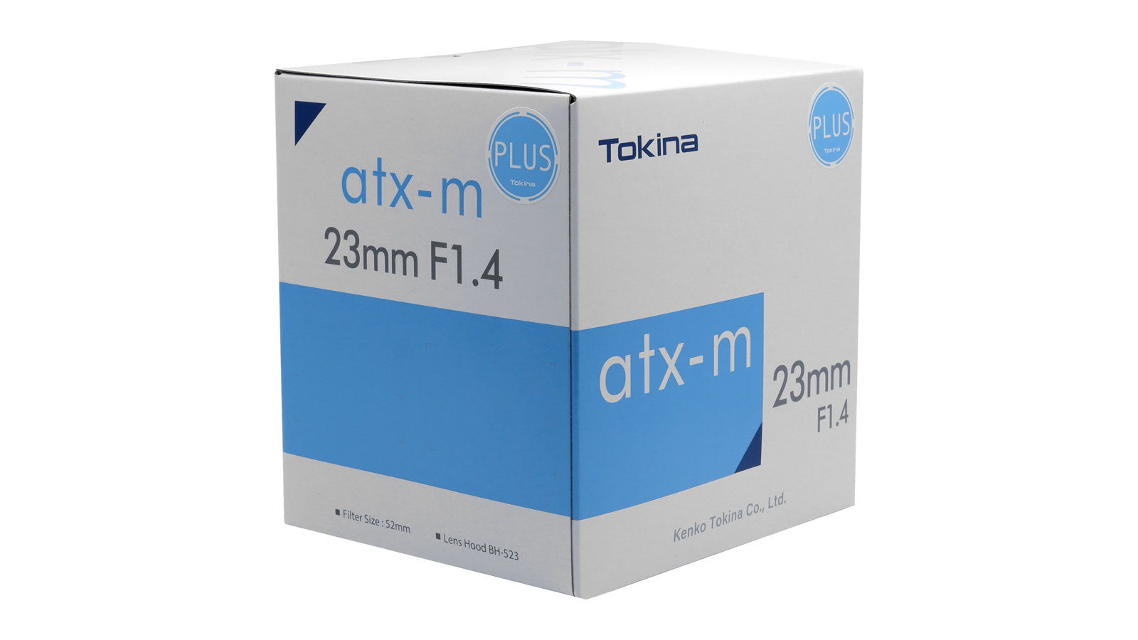 Example of Tokina atx-m series package with PLUS seal.
