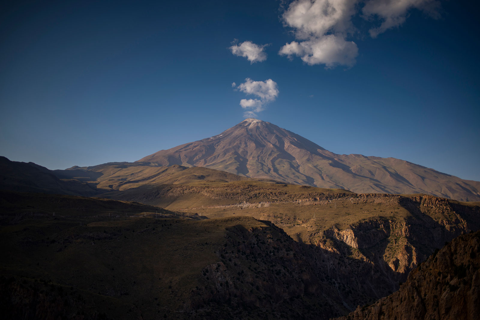 Damavand Mountain is the highest peak in Iran and the highest volcano in the Middle East. The amount of details render by Tokina SZ 500mm reflect lens from the peak is surprising! If you see carefully on the right of image, even individual mountaineers is resolved at the end of main south route to the peak (elevation 5600m)!